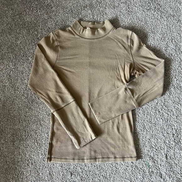 FP Movement by Free People Tops - FP movement top womens large brown ribbed mock neck Rickie capsule basic boho